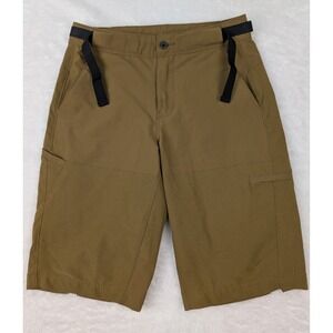 REI Co-Op Shorts Men's 30"x12" Brown Belted Flat Front Wicking Nylon Performance